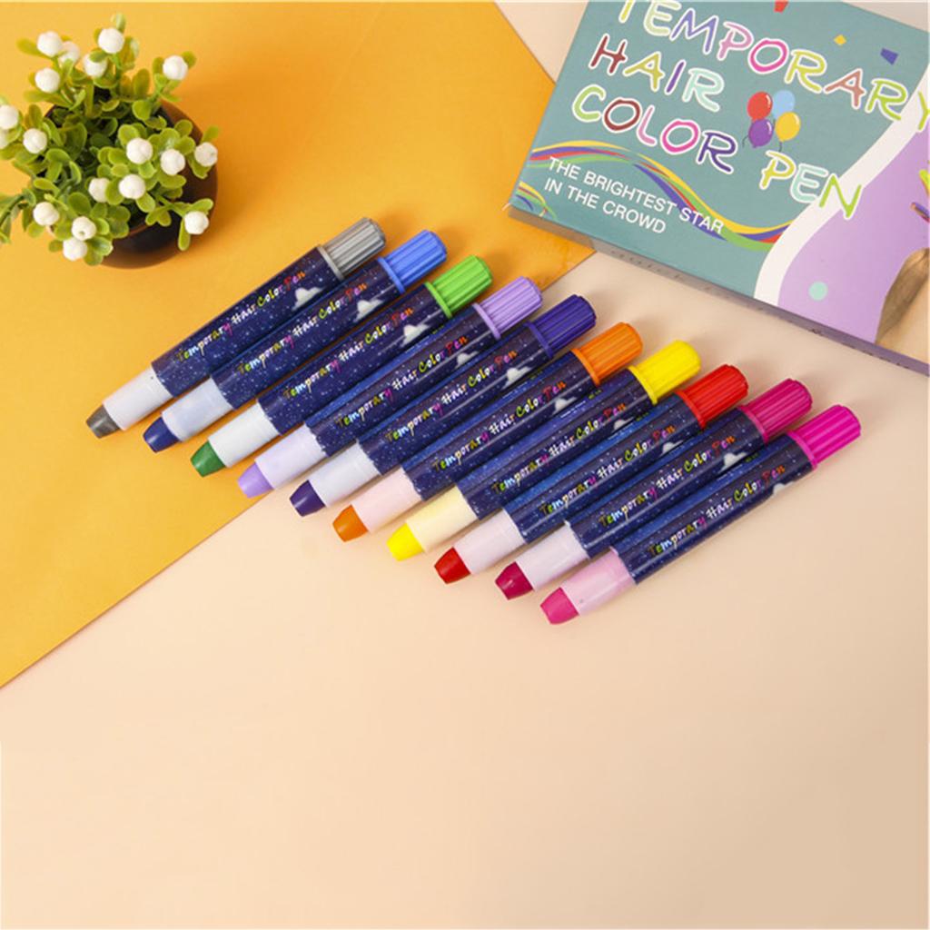 Hair Chalk Pens for Girls Kids Women Party Makeup Gift Washable Hair Dye Kit