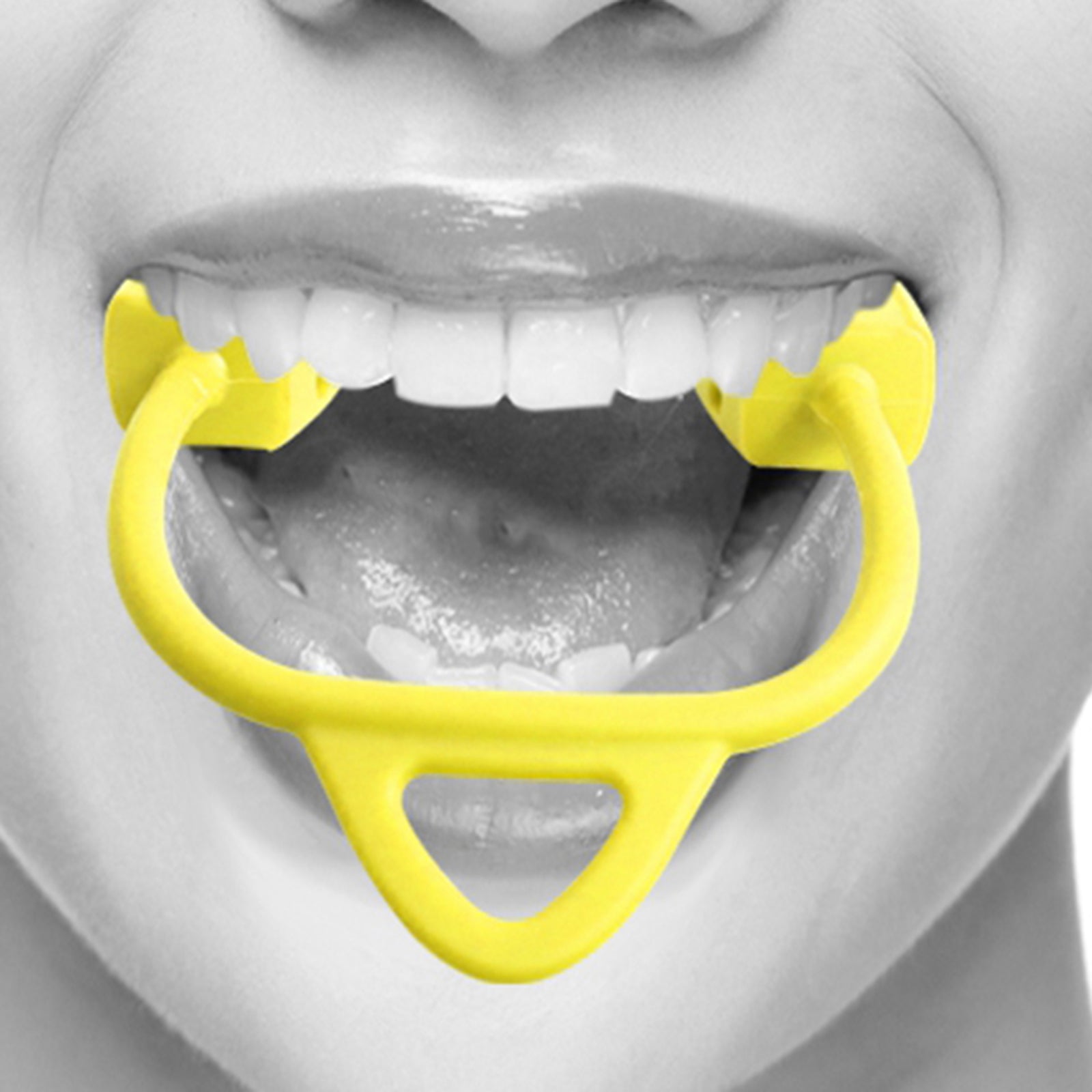 Jaw Line Exerciser Anti-Wrinkle Face Fitness Exercise Tool Yellow 30lbs