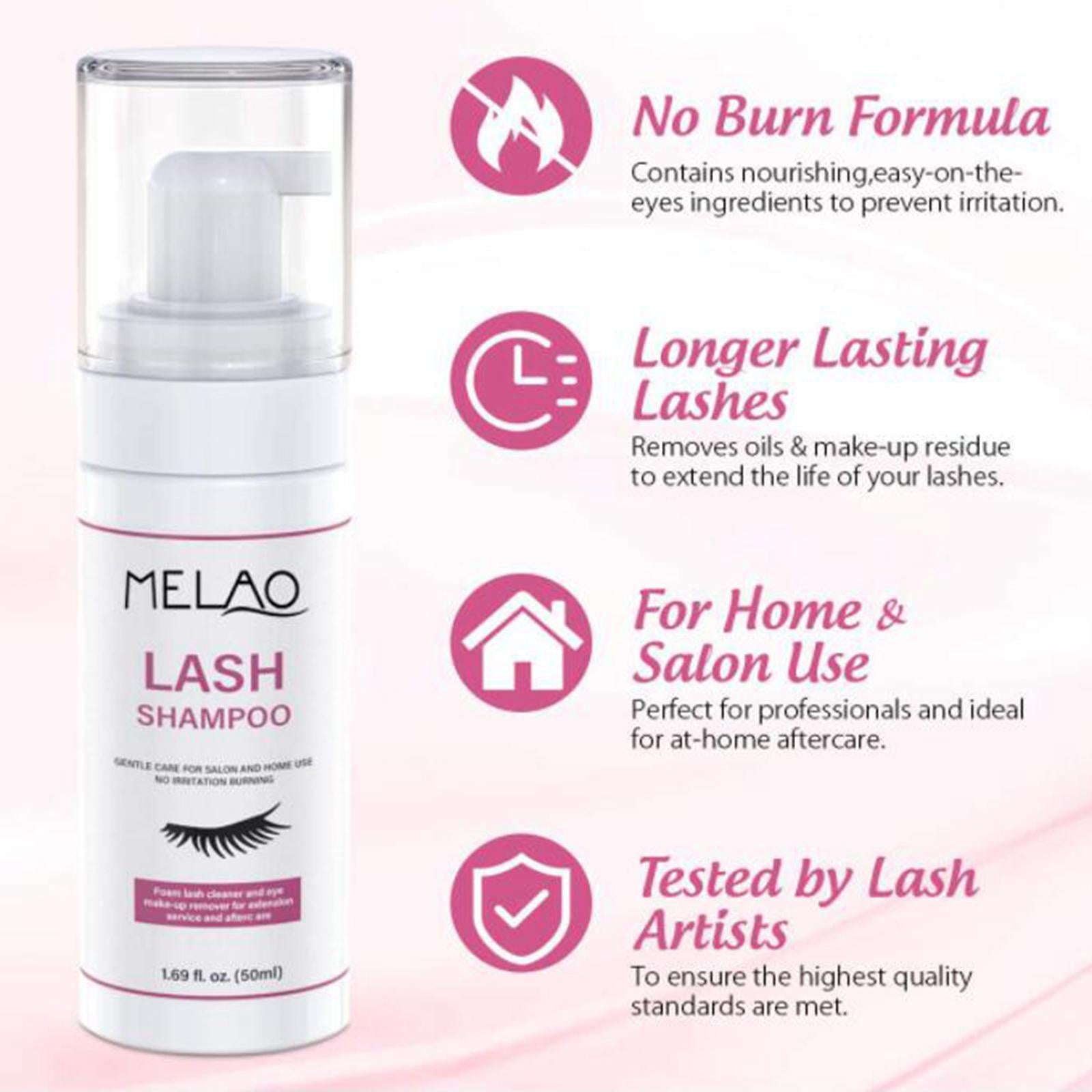 Eyelash Extension Foaming Shampoo Foam Cleanser Lash Shampoo 1.69fl.oz/50ml