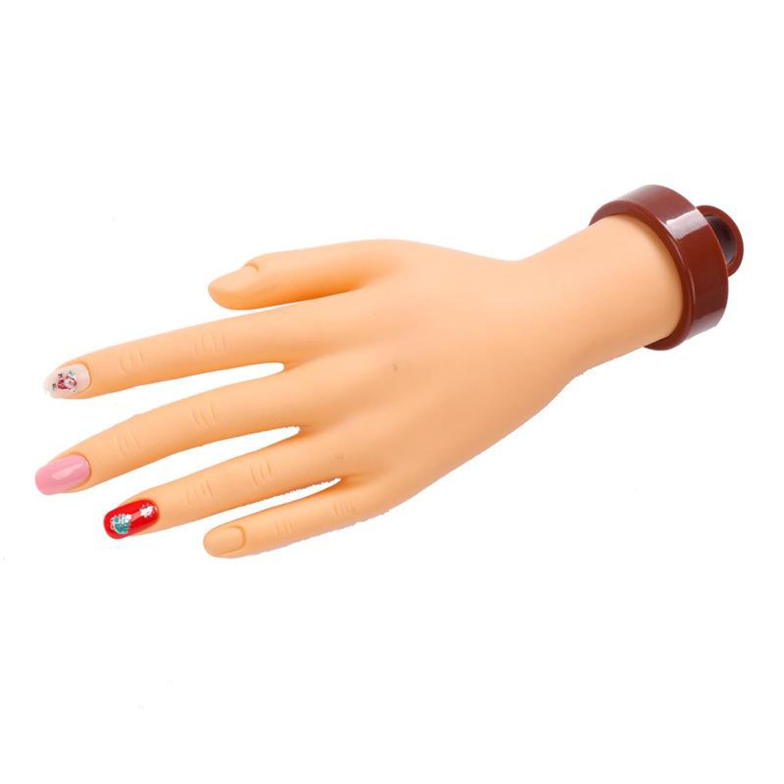 Nail Practice Hand Manicure DIY Training Display Model Hand with Bracket