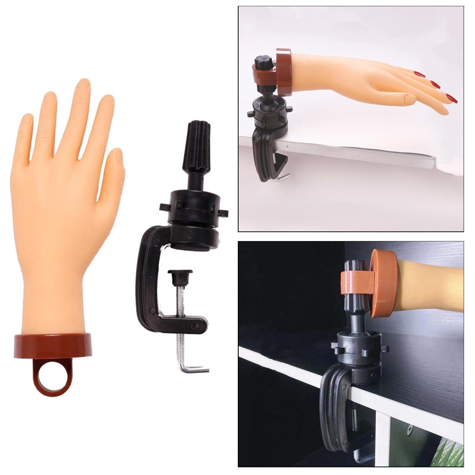 Nail Practice Hand Manicure DIY Training Display Model Hand with Bracket