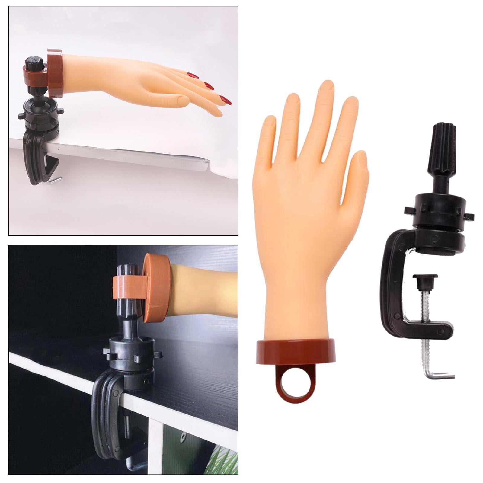 Nail Practice Hand Manicure DIY Training Display Model Hand with Bracket