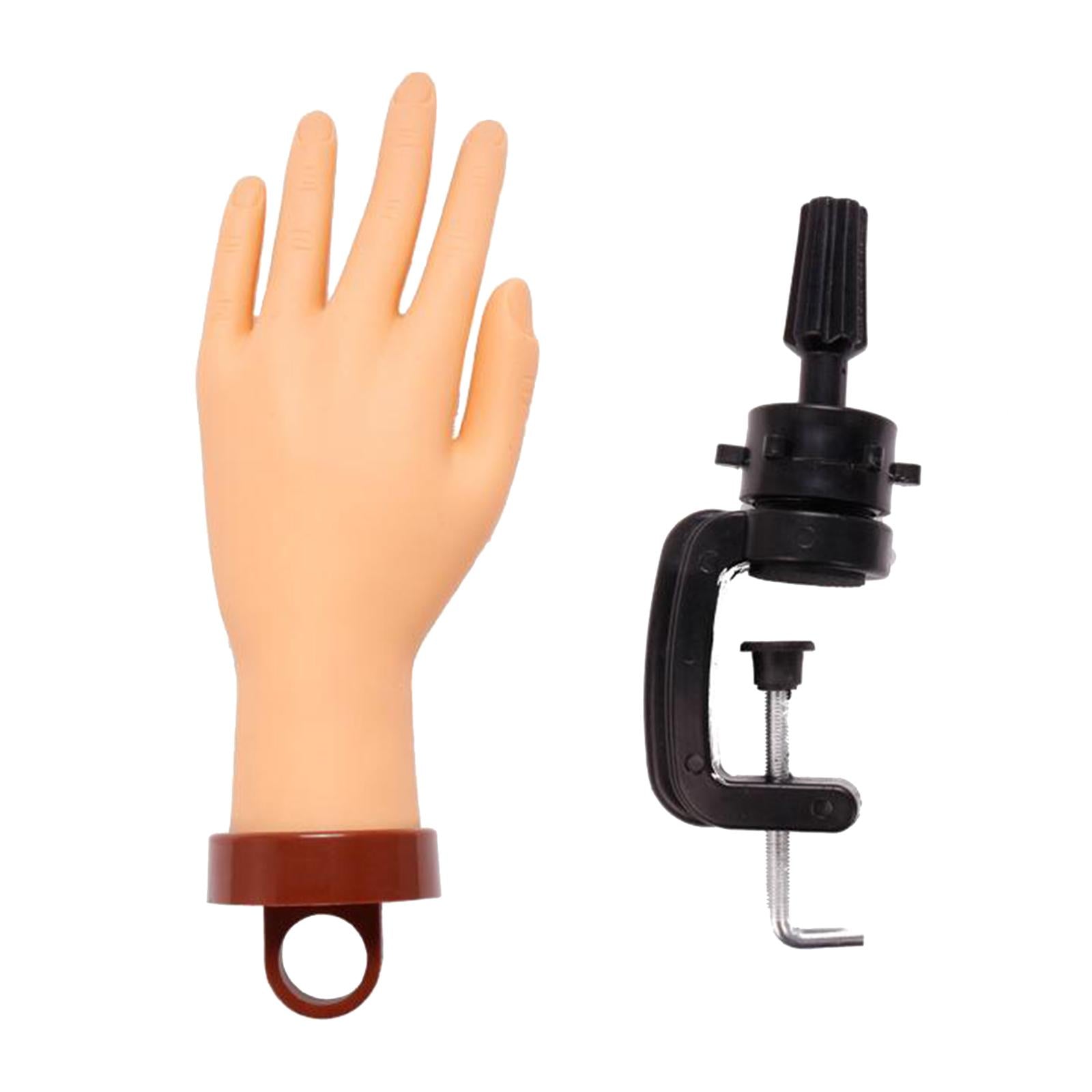 Nail Practice Hand Manicure DIY Training Display Model Hand with Bracket