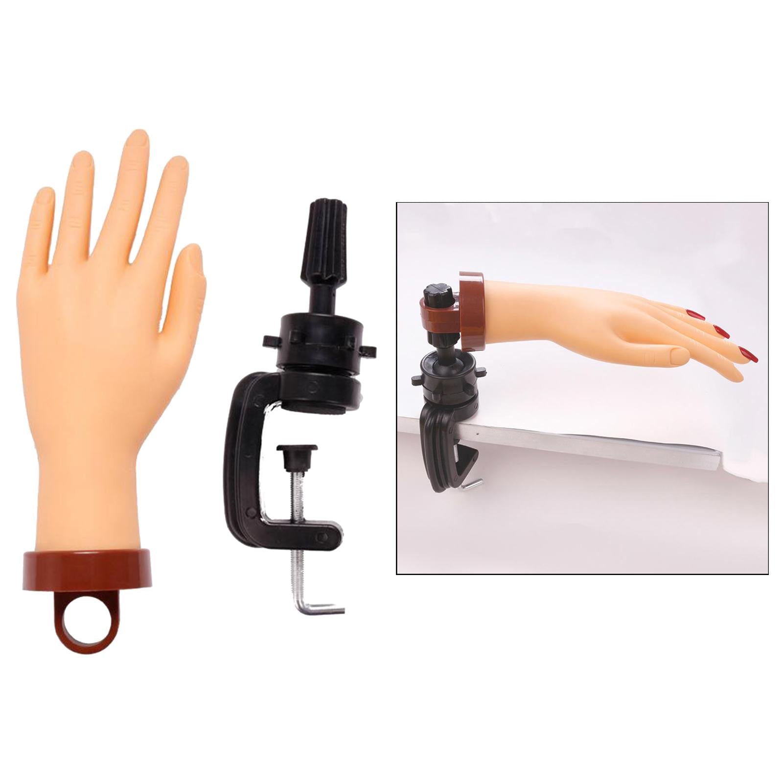 Nail Practice Hand Manicure DIY Training Display Model Hand with Bracket