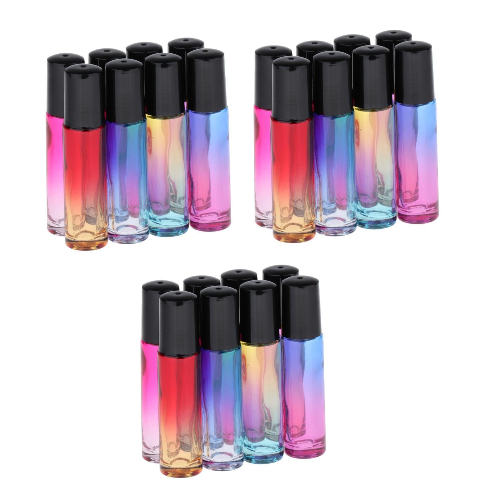 24pcs Roll on Glass Bottles Perfume Essential Oil Bottle Travel Gradient