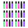 24pcs Roll on Glass Bottles Perfume Essential Oil Bottle Travel Color