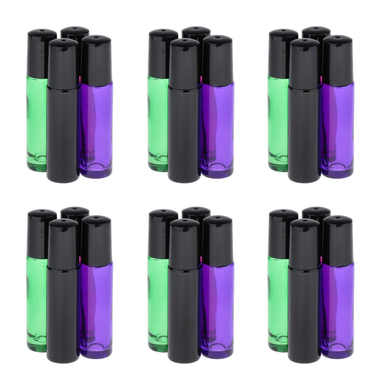 24pcs Roll on Glass Bottles Perfume Essential Oil Bottle Travel Color