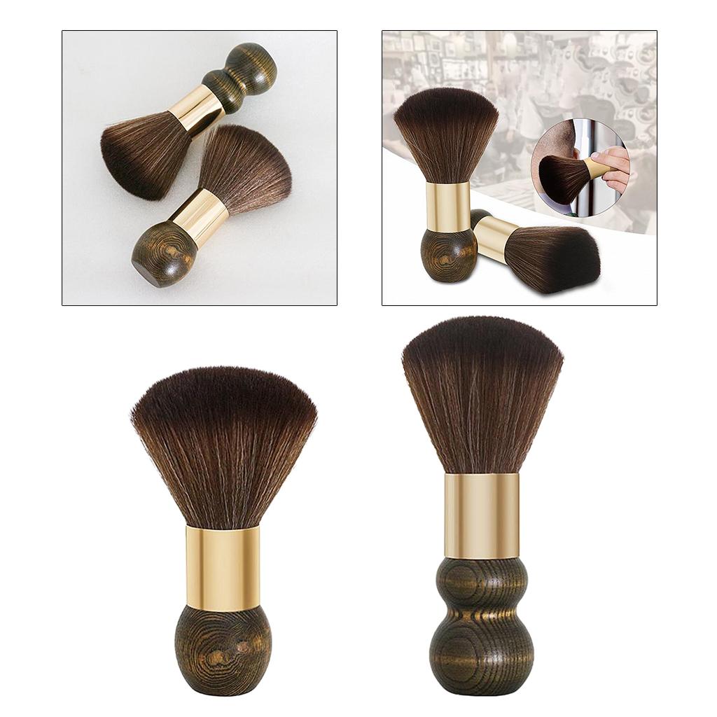 Professional Wooden Hairbrush Haircut for Salon Barber Remove Hair Clippings Trumpet A