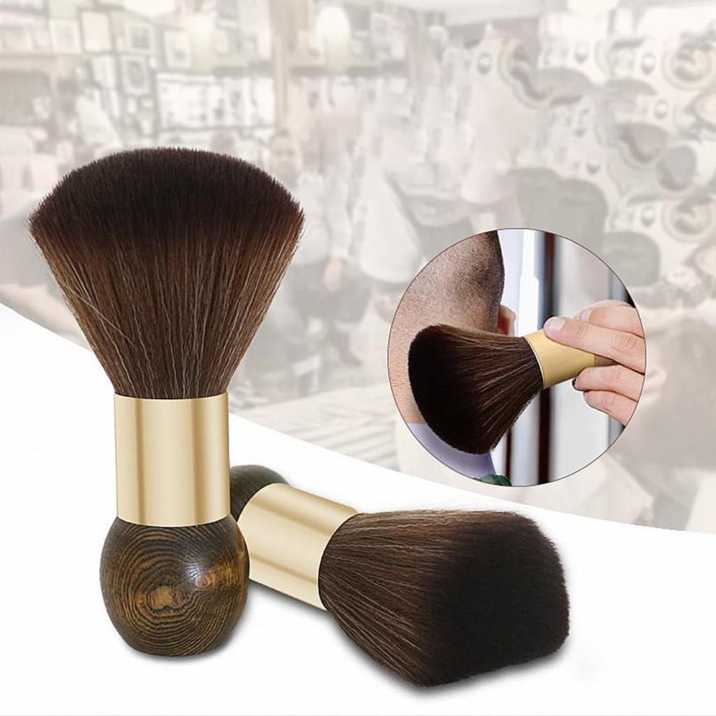 Professional Wooden Hairbrush Haircut for Salon Barber Remove Hair Clippings Trumpet A