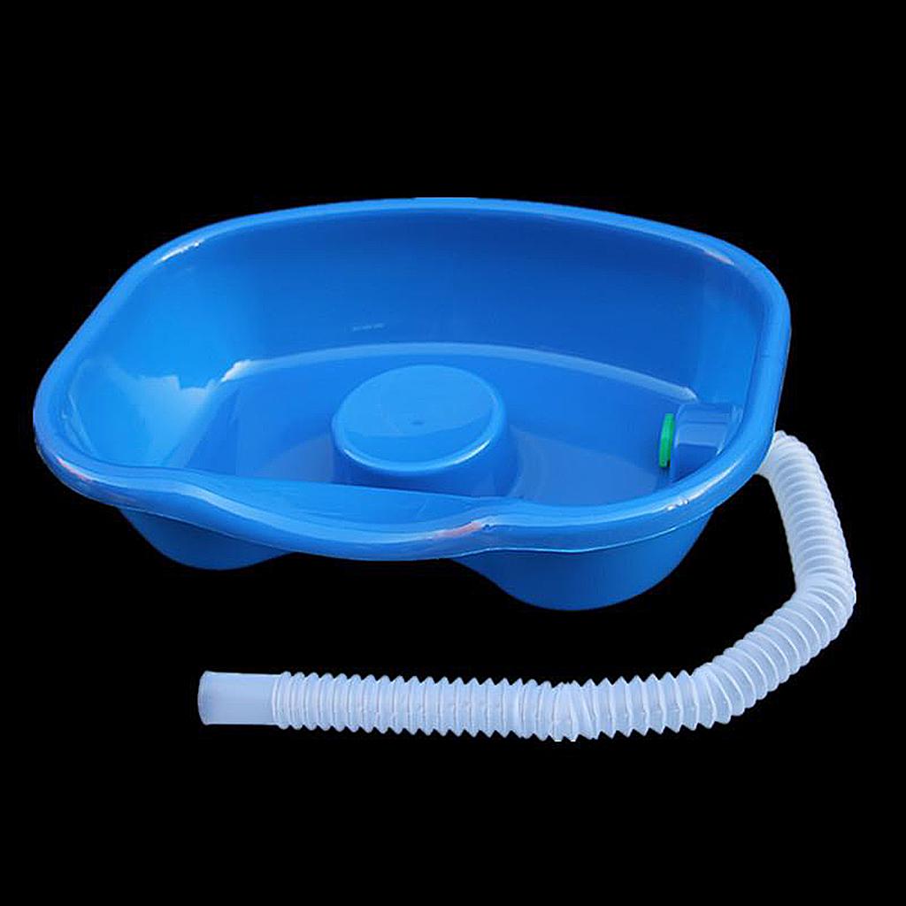 In Bed Shampoo Hair Washing Basin Bathing Aid for Disabled Elderly Pregnancy Dark Blue 70cm