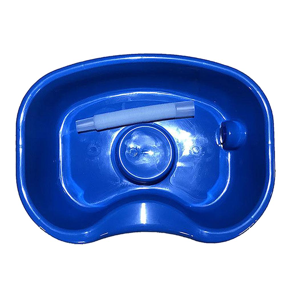 In Bed Shampoo Hair Washing Basin Bathing Aid for Disabled Elderly Pregnancy Dark Blue 70cm