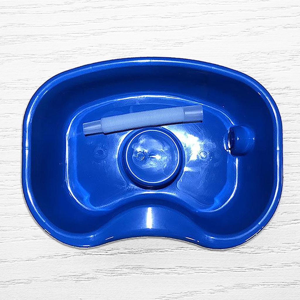 In Bed Shampoo Hair Washing Basin Bathing Aid for Disabled Elderly Pregnancy Dark Blue 70cm