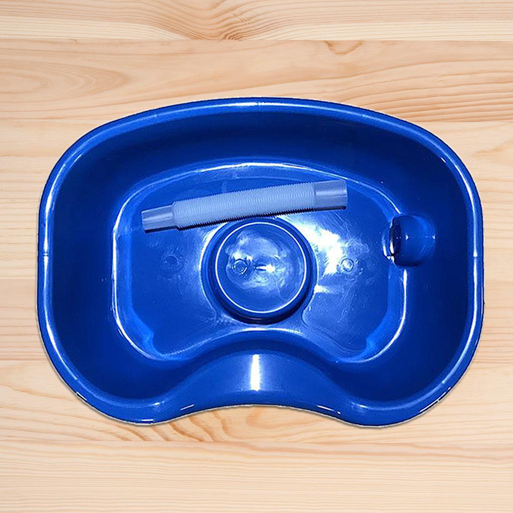 In Bed Shampoo Hair Washing Basin Bathing Aid for Disabled Elderly Pregnancy Dark Blue 70cm