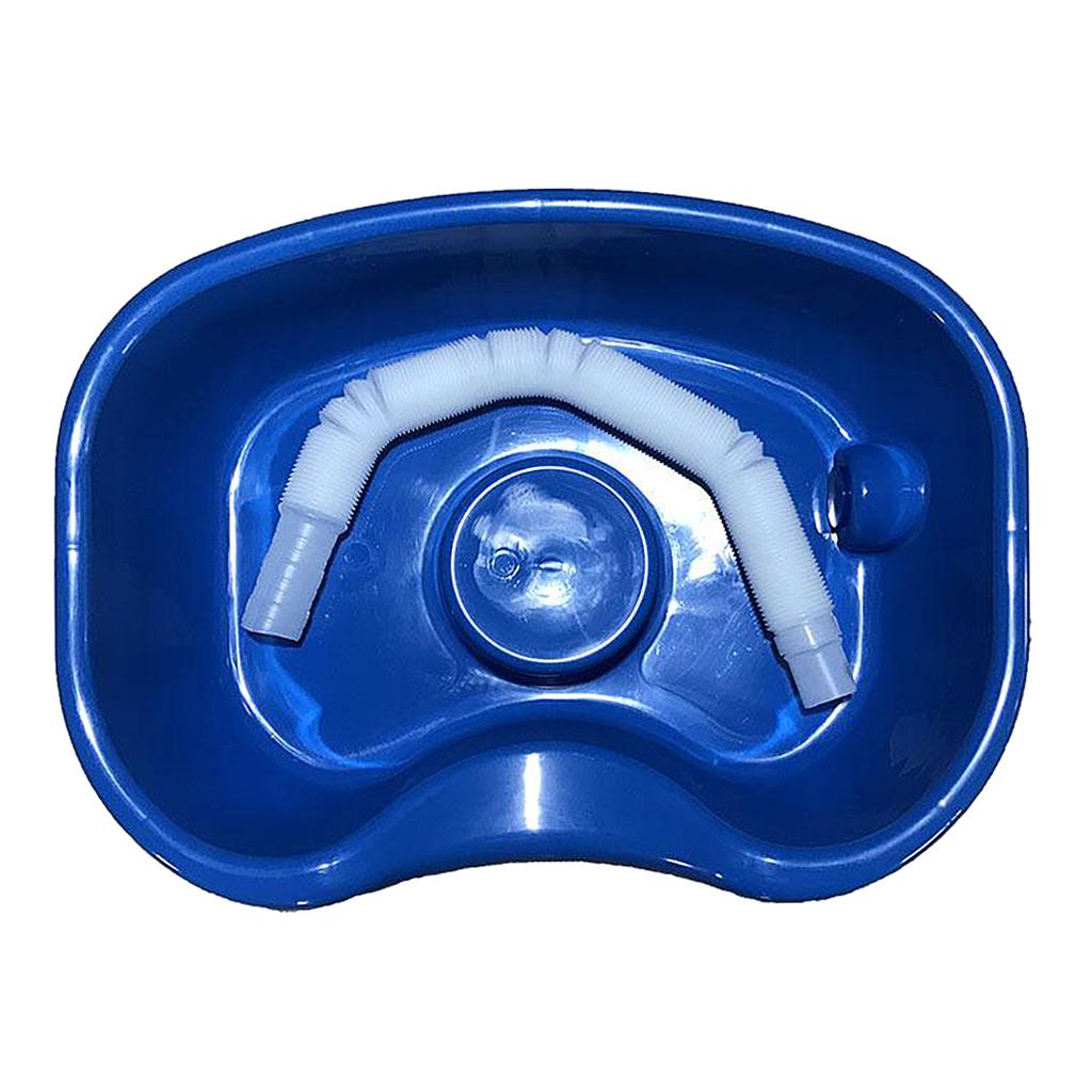 In Bed Shampoo Hair Washing Basin Bathing Aid for Disabled Elderly Pregnancy Dark Blue 150cm