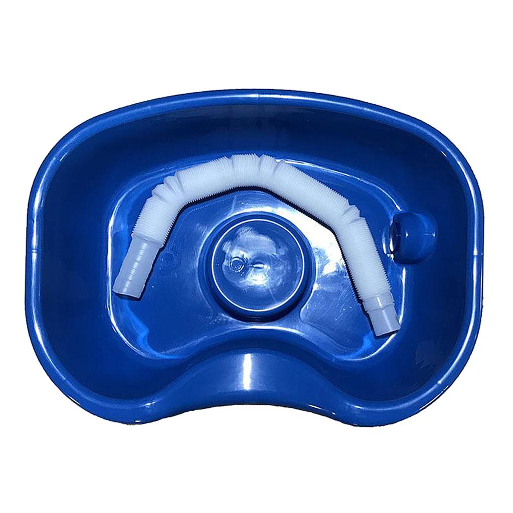 In Bed Shampoo Hair Washing Basin Bathing Aid for Disabled Elderly Pregnancy Dark Blue 150cm