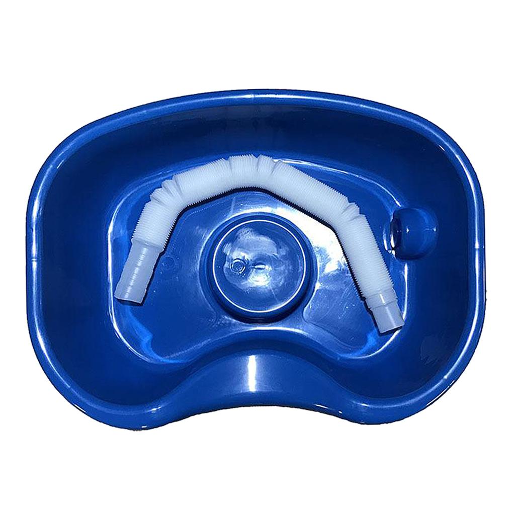 In Bed Shampoo Hair Washing Basin Bathing Aid for Disabled Elderly Pregnancy Dark Blue 150cm