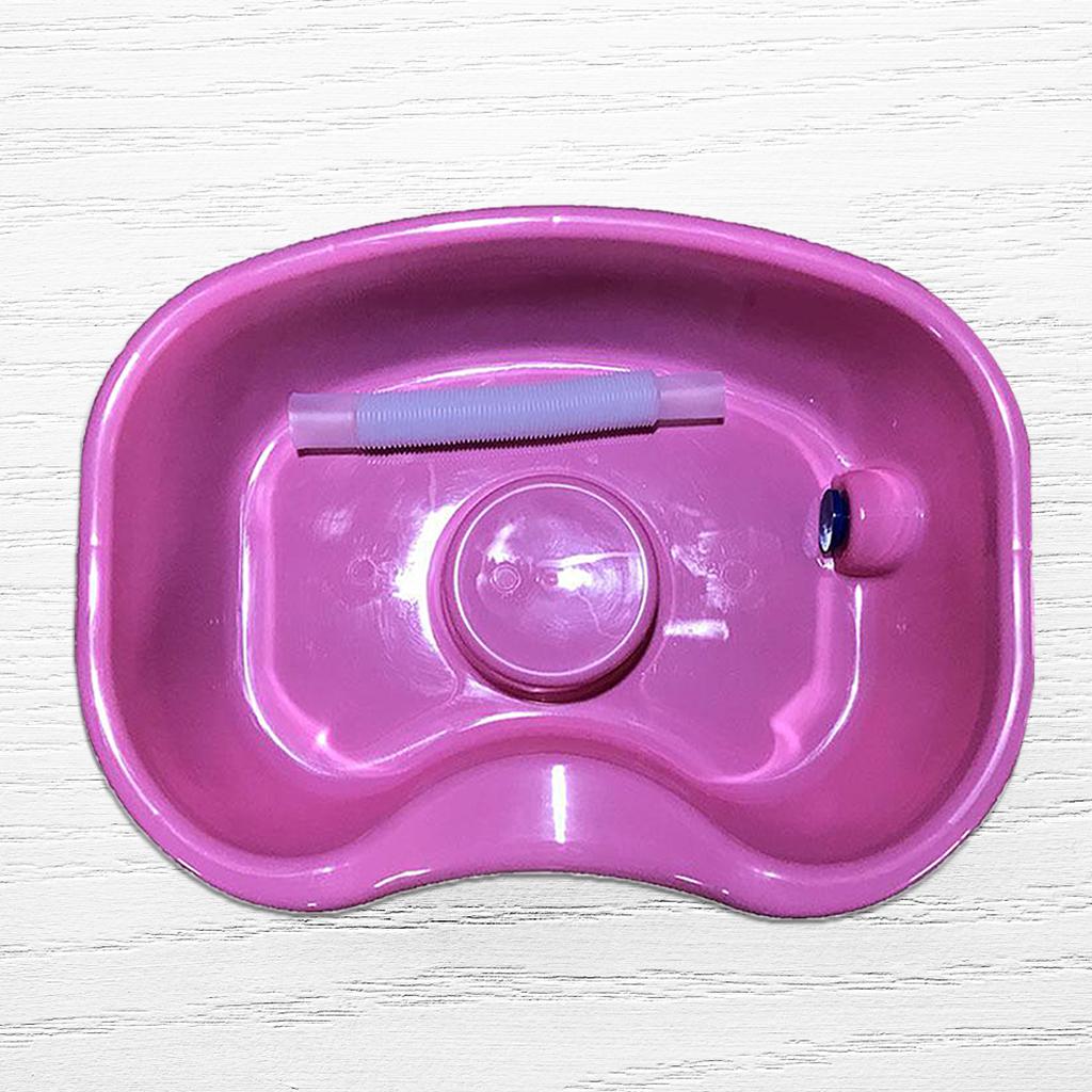 In Bed Shampoo Hair Washing Basin Bathing Aid for Disabled Elderly Pregnancy Pink 70cm