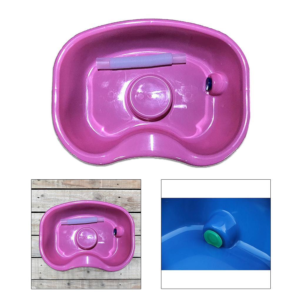 In Bed Shampoo Hair Washing Basin Bathing Aid for Disabled Elderly Pregnancy Pink 70cm