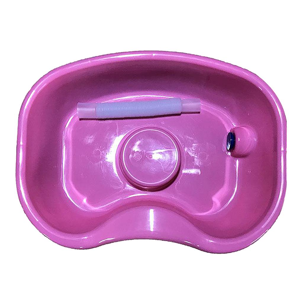 In Bed Shampoo Hair Washing Basin Bathing Aid for Disabled Elderly Pregnancy Pink 70cm