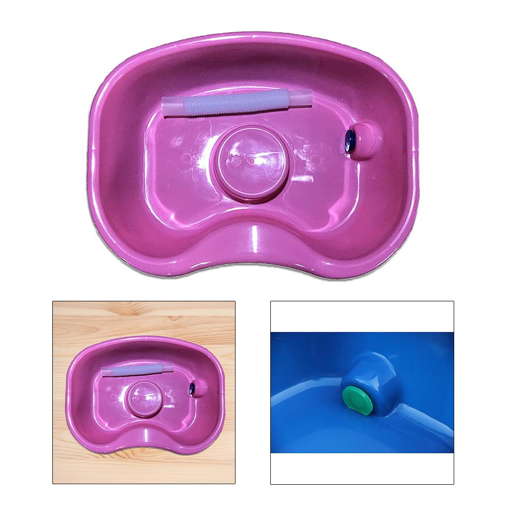 In Bed Shampoo Hair Washing Basin Bathing Aid for Disabled Elderly Pregnancy Pink 70cm