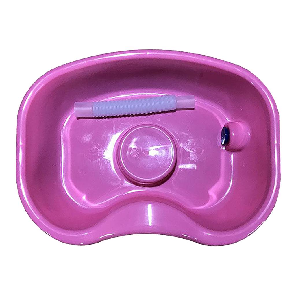 In Bed Shampoo Hair Washing Basin Bathing Aid for Disabled Elderly Pregnancy Pink 70cm