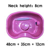 In Bed Shampoo Hair Washing Basin Bathing Aid for Disabled Elderly Pregnancy Pink 70cm