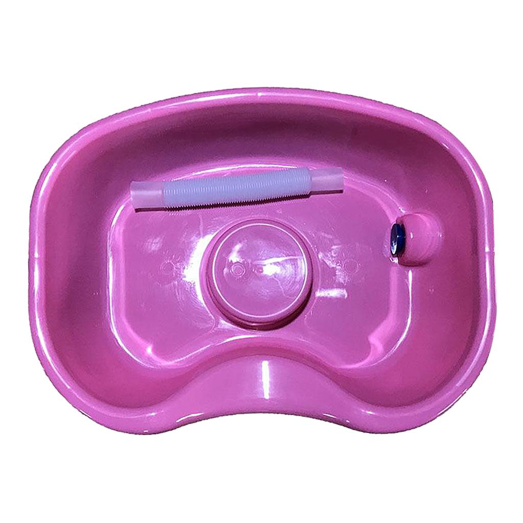 In Bed Shampoo Hair Washing Basin Bathing Aid for Disabled Elderly Pregnancy Pink 70cm