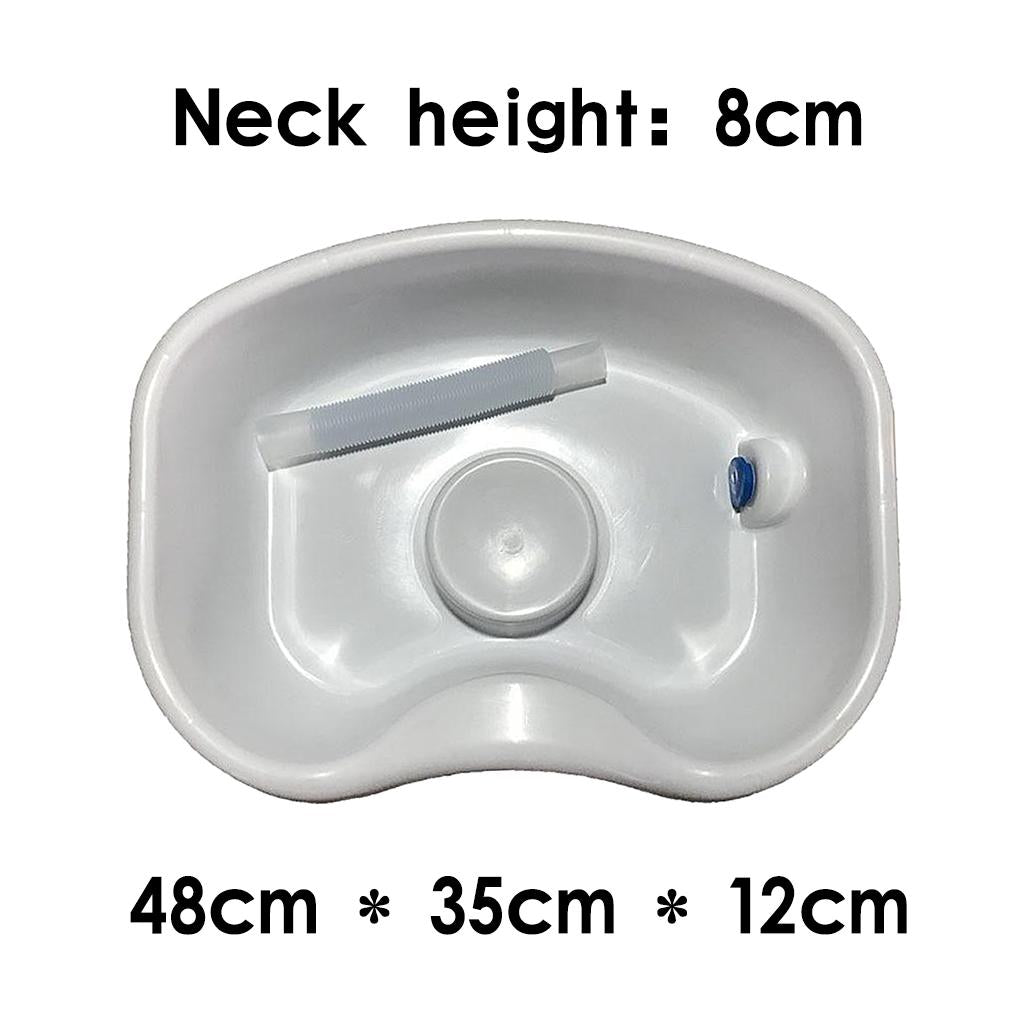 In Bed Shampoo Hair Washing Basin Bathing Aid for Disabled Elderly Pregnancy White 70cm