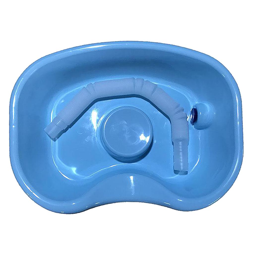 In Bed Shampoo Hair Washing Basin Bathing Aid for Disabled Elderly Pregnancy Light Blue 150cm