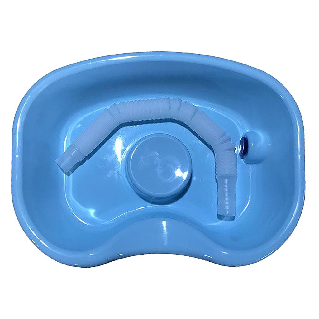 In Bed Shampoo Hair Washing Basin Bathing Aid for Disabled Elderly Pregnancy Light Blue 150cm