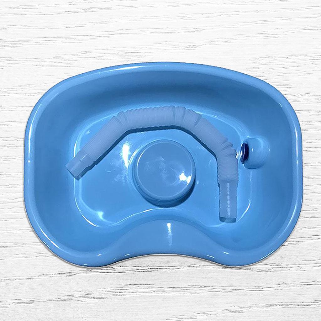 In Bed Shampoo Hair Washing Basin Bathing Aid for Disabled Elderly Pregnancy Light Blue 150cm