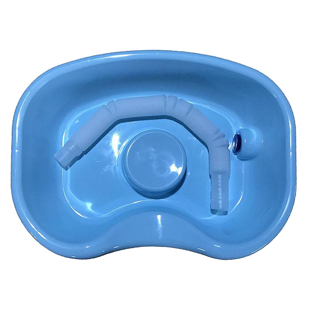 In Bed Shampoo Hair Washing Basin Bathing Aid for Disabled Elderly Pregnancy Light Blue 150cm