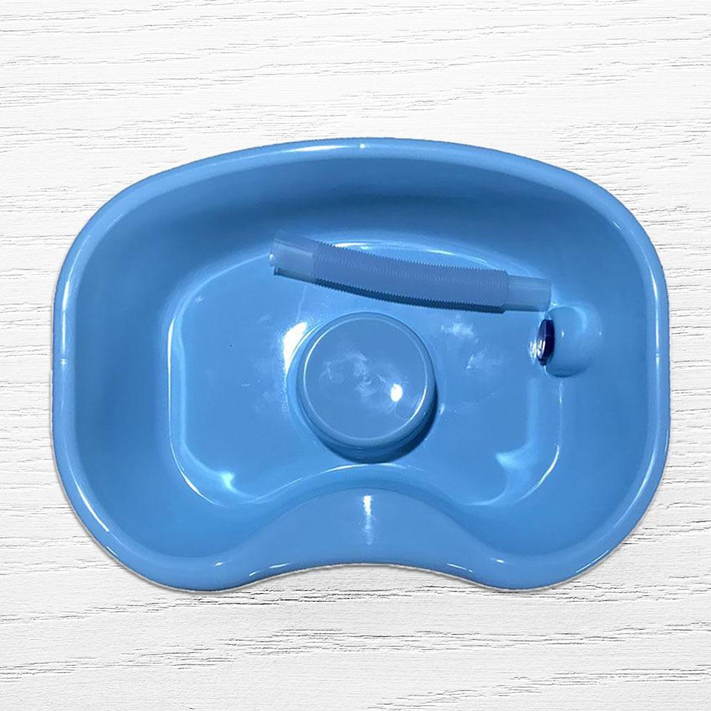 In Bed Shampoo Hair Washing Basin Bathing Aid for Disabled Elderly Pregnancy Light Blue 70cm