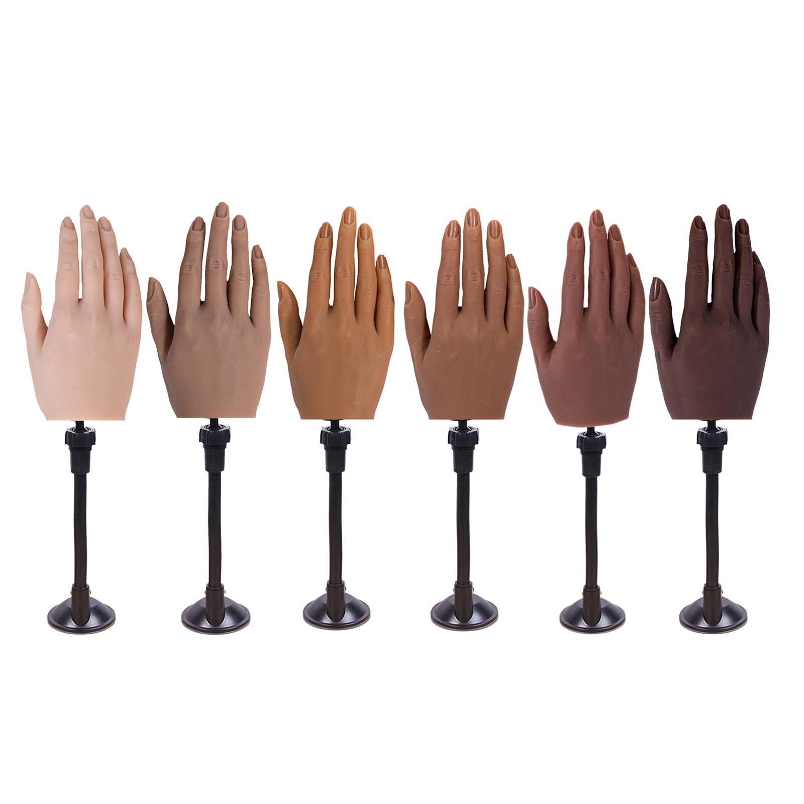 Silicone Practice Hand for Acrylic Nails Movable Flexible Fake Hand  Style 1