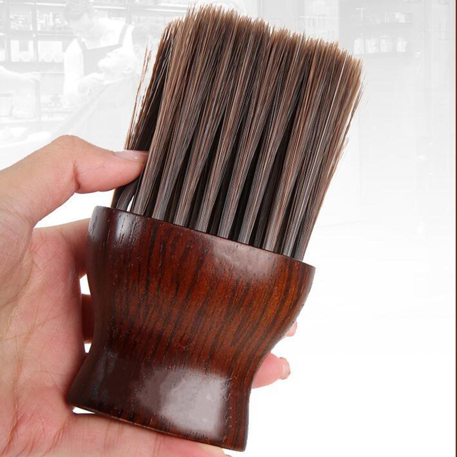 Barber Hair Cutting Brush Hairbrush Wooden Handle Cutting Skin-friendly S