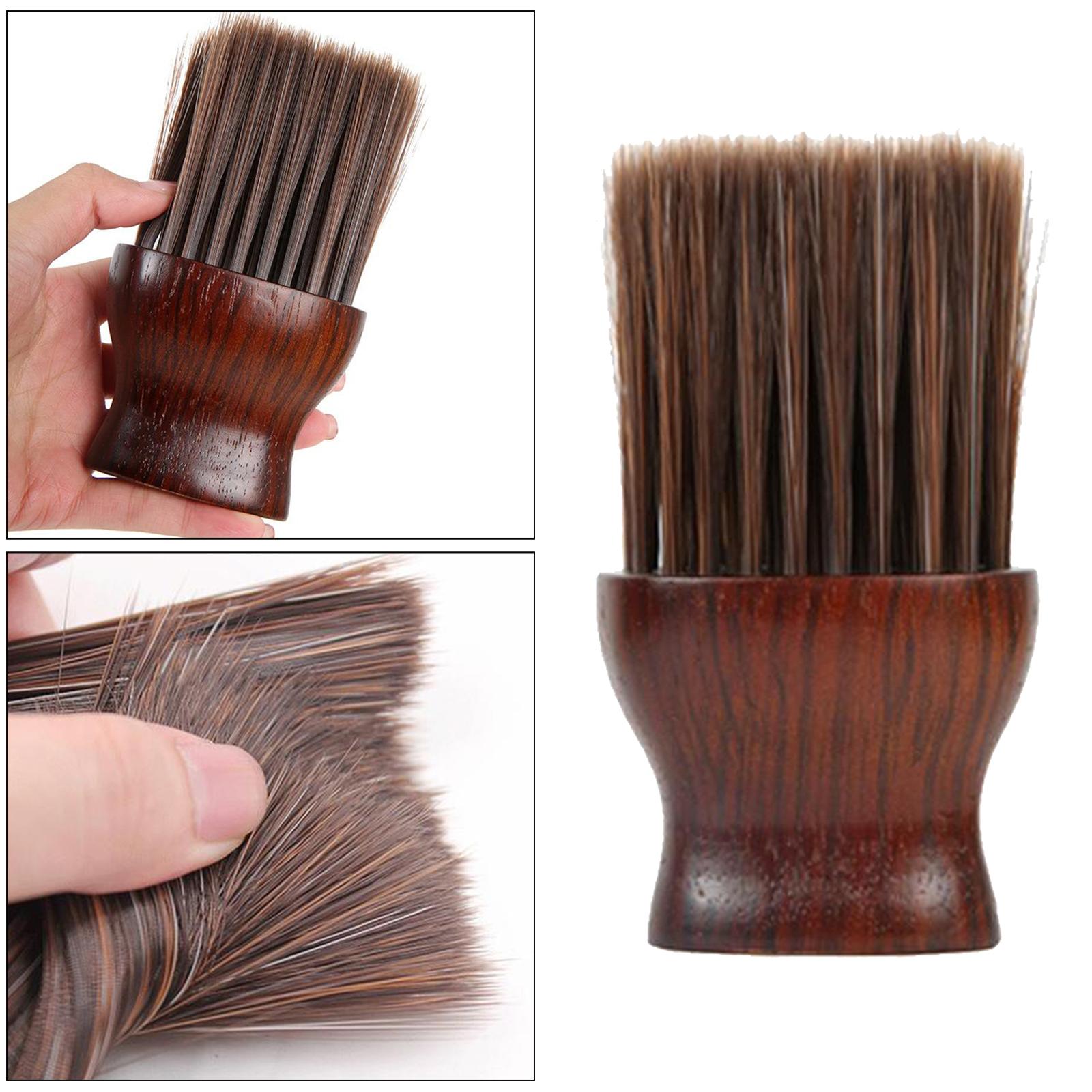 Barber Hair Cutting Brush Hairbrush Wooden Handle Cutting Skin-friendly S