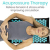 Yoga Acupressure Mat Pillow Set Trigger Points Mats Pain Stress Relief Black