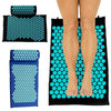 Yoga Acupressure Mat Pillow Set Trigger Points Mats Pain Stress Relief Black