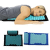 Yoga Acupressure Mat Pillow Set Trigger Points Mats Pain Stress Relief Black