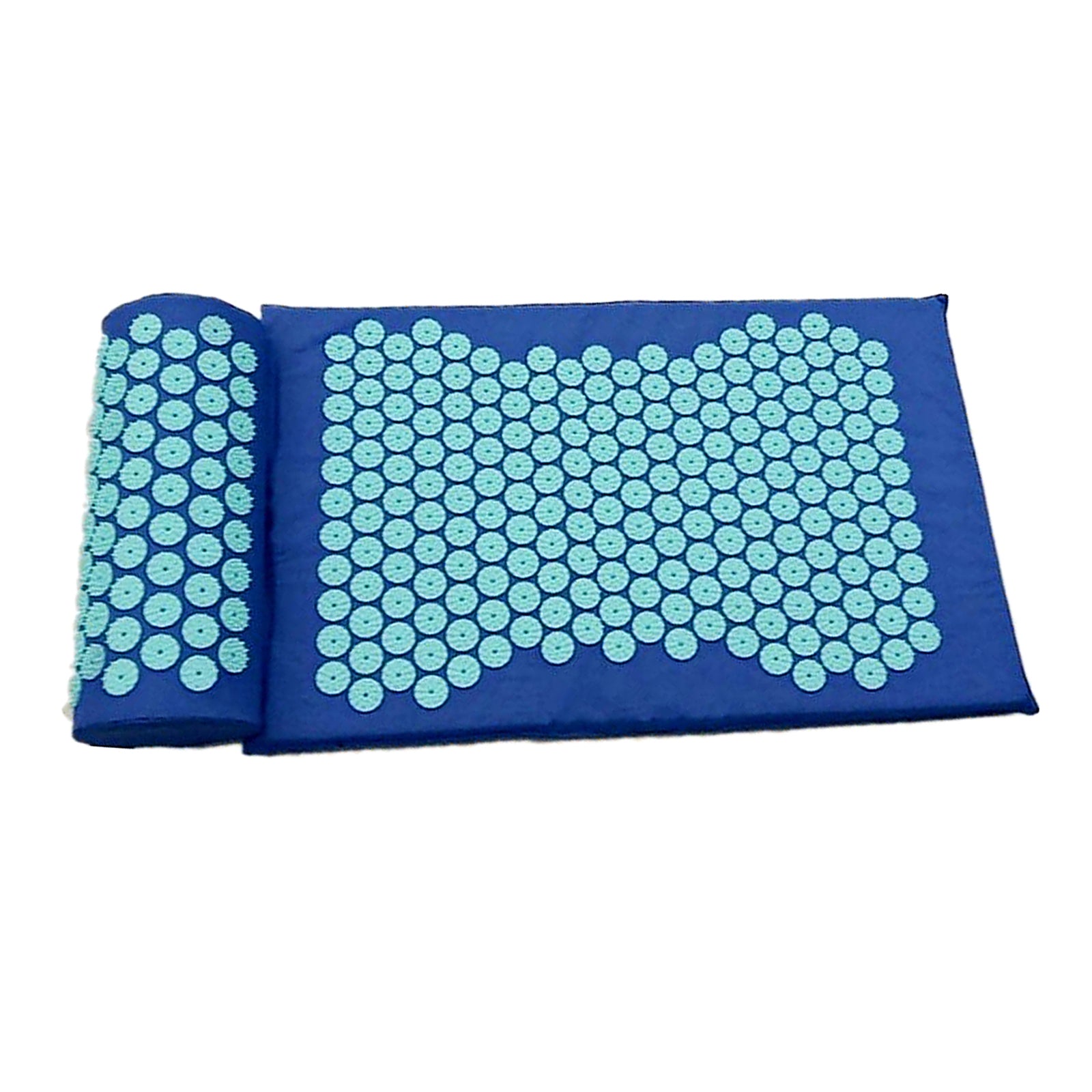 Yoga Acupressure Mat Pillow Set Trigger Points Mats Pain Stress Relief Blue