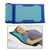 Yoga Acupressure Mat Pillow Set Trigger Points Mats Pain Stress Relief Blue