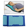 Yoga Acupressure Mat Pillow Set Trigger Points Mats Pain Stress Relief Blue