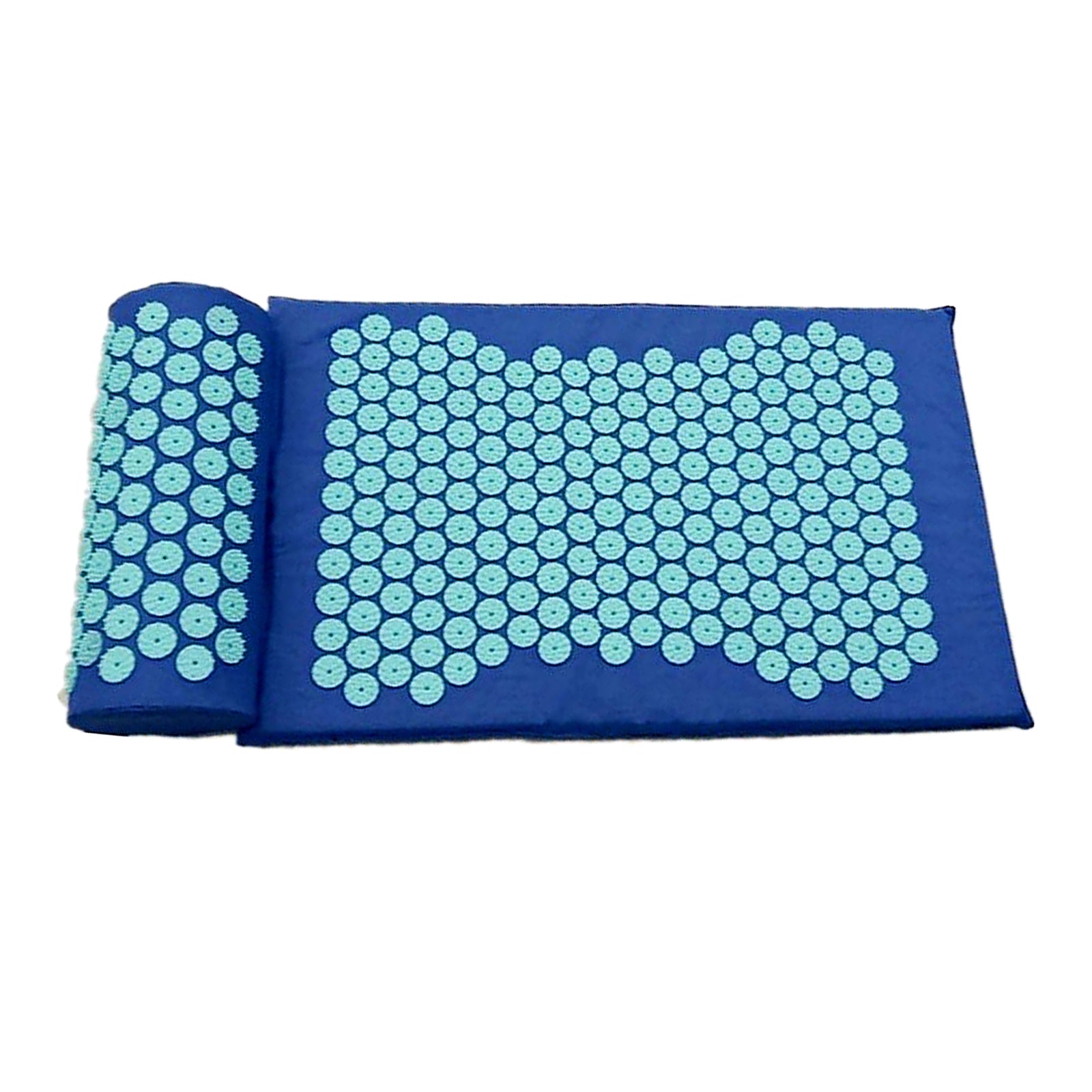 Yoga Acupressure Mat Pillow Set Trigger Points Mats Pain Stress Relief Blue