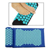 Yoga Acupressure Mat Pillow Set Trigger Points Mats Pain Stress Relief Blue