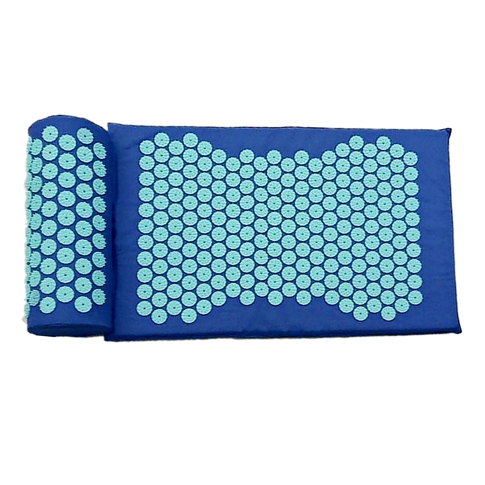 Yoga Acupressure Mat Pillow Set Trigger Points Mats Pain Stress Relief Blue