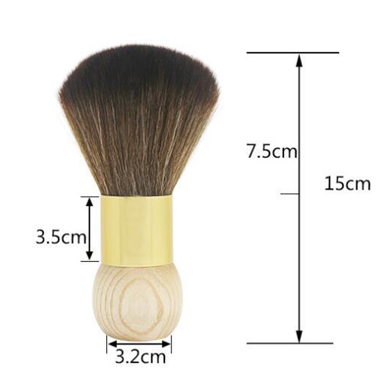 Natural Wooden Hairbrush for Salon Barber Styling Tool Remove Hair Clippings