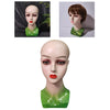 Mannequin Head Female Face Bald Stand for Wigs Styling or Display Hat Green