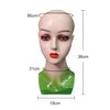 Mannequin Head Female Face Bald Stand for Wigs Styling or Display Hat Green