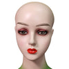 Mannequin Head Female Face Bald Stand for Wigs Styling or Display Hat Green