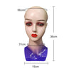 Mannequin Head Female Face Bald Stand for Wigs Styling or Display Hat Purple